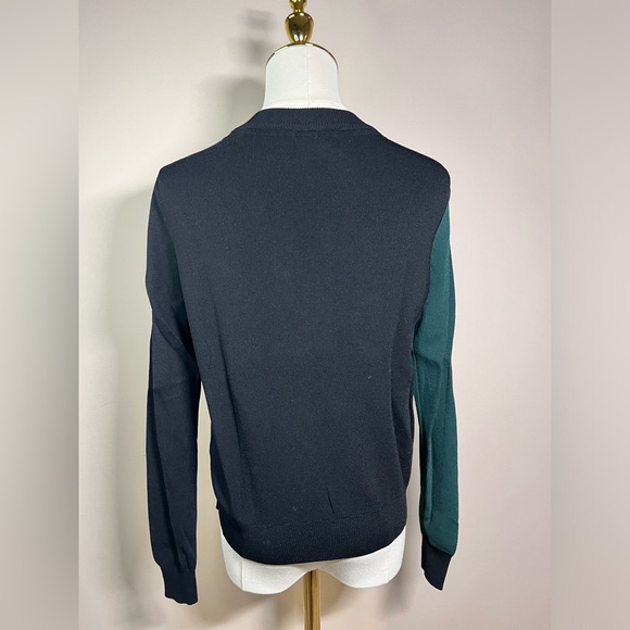 Topshop Lightning Bolt Green Black sweater size 2 - Picture 3 of 7